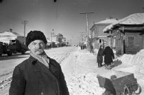 В городе выпал снег