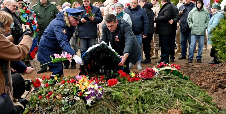 В Малоярославецком районе перезахоронили останки  бойцов